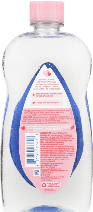 Johnsons Baby Oil 20 oz By J&J Consumer USA 