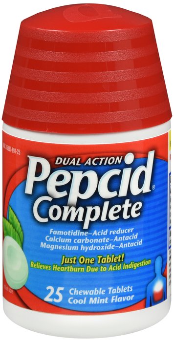 Pack of 12-Pepcid Complete Tablet Mint Tab 25 By J&J Consumer USA 