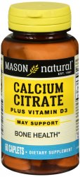 Calcium Citrat W/D 315Mg Cpl 100CT Mason