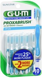 Case of 144-Gum Go Betweens Proxabrush Wide Pack 10 By Sunstar Americas USA -AM