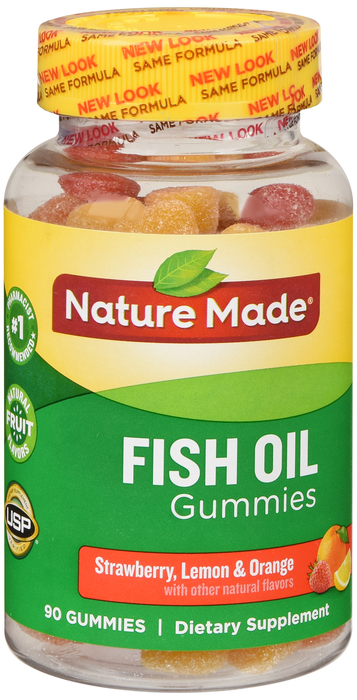 Case of 12-Fish Oil 222mg Gummie 90 Count Nature Made