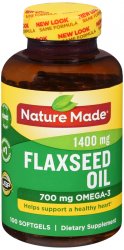Flasxeed Oil 1400mg Sgc 100 Count Nature Made