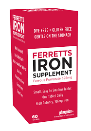 Case of 12-Ferretts - Iron Supplement 325 mg Ferrous Fumarate - 60