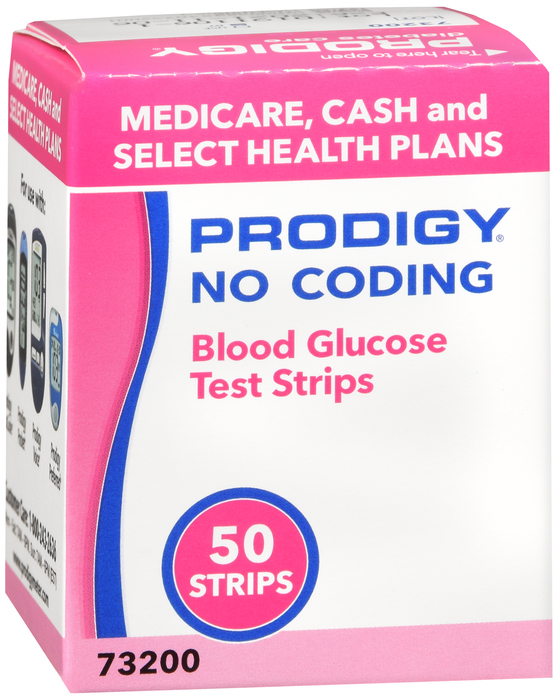 Case of 200-Prodigy No Code Strip Medi Strip 50 By Prodigy Diabetes Care USA 