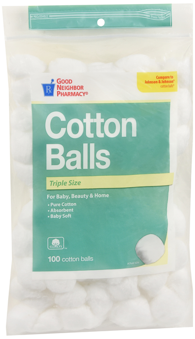 Pack of 12-GNP Cotton balls Triple Size  100count
