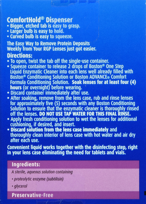 Boston One Step Liquid Enzymatic Cleaner - 0.08 Fl oz Bottle