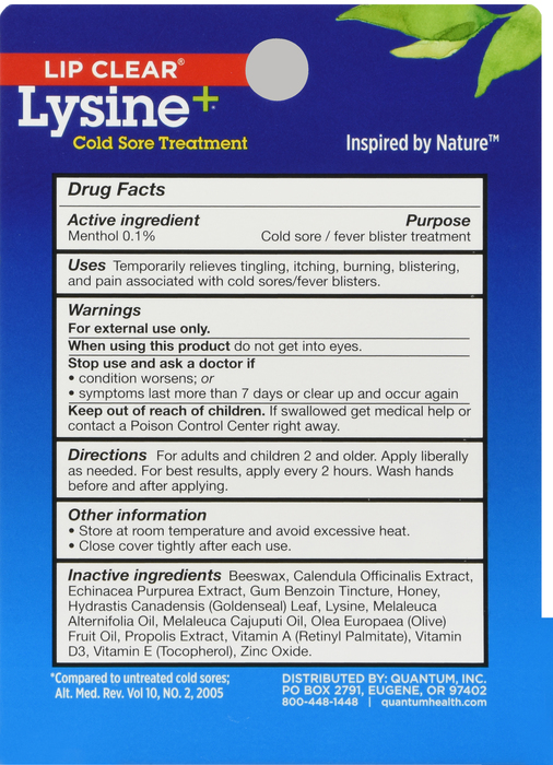 Pack of 12Lysine+ Lip Clear Cold Sore Ointment 7Gm
