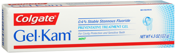 Pack of 12-Gel-Kam 0.4% Gel Mint Gel 4.3 oz By Colgate Oral Pharma USA 