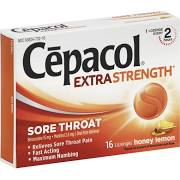 Cepacol ES Lozenges Sore Throat Honey Lemmon 16 Count By Reckitt B