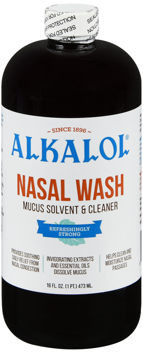 Case of 12-Alkalol Nasal Wash Liquid 16 oz by Alkalol Company