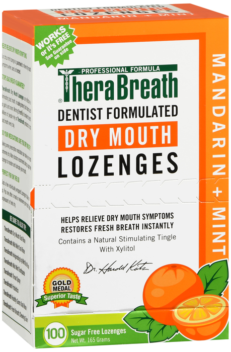 Therabreath Mandarin Mint Lozenges Lozenge 100 ByDR Harold Katz USA 