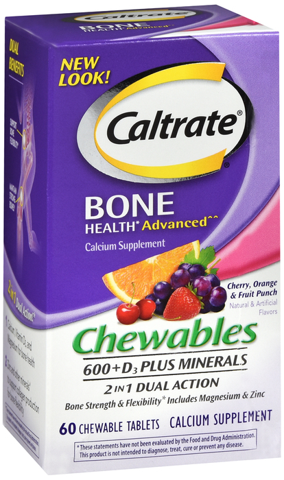 Caltrate 600 D Plus Minerals Chew 60 Count By Pfizer