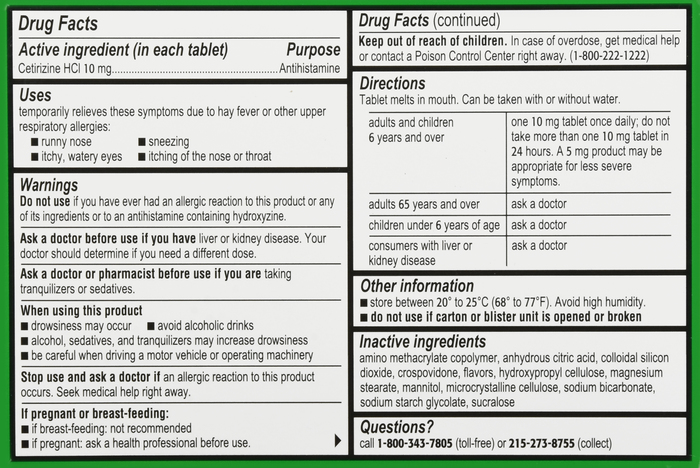 '.Zyrtec Children's Allergy Tabs.'