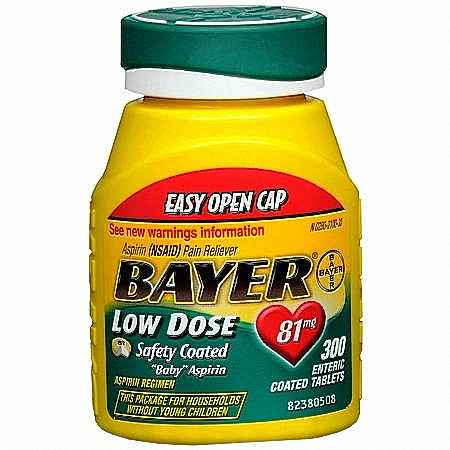 Bayer Aspirin Low Dose Regimen Tablet Enteric Coated 300 Count 