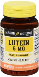Lutein 6mg 6 mg Cap 60 By Mason Distributors