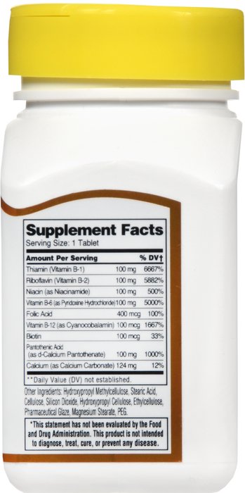 B-100 Complex PROLONGED RELEASE 60CT 0.4 mg Tab 60 By 21st