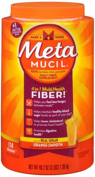 Metamucil Smooth Orange Powder 48.2 oz By Procter & Gamble Dist Co USA 