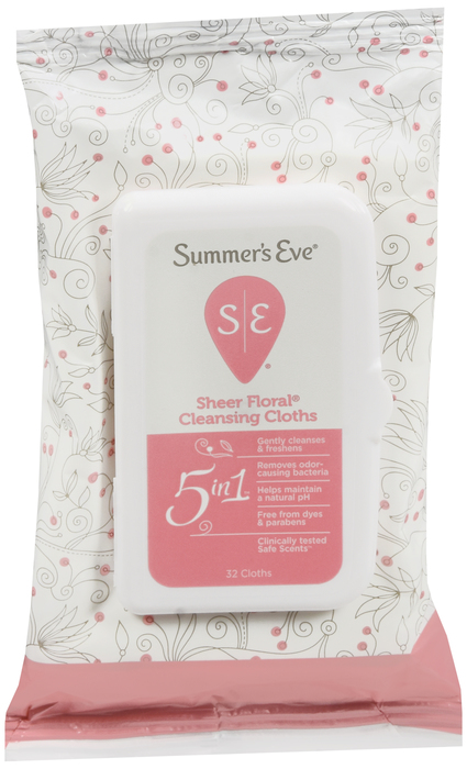 Case of 12-Summers Eve Cleansing Cloth Floral 32Ct
