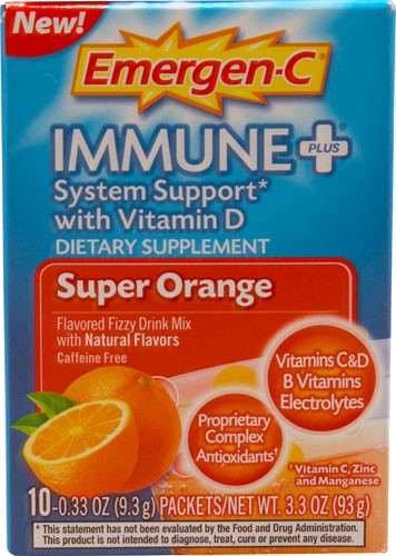 Case of 12-Emergen-C Immune Plus Packets Super Orange - 10 Count 3