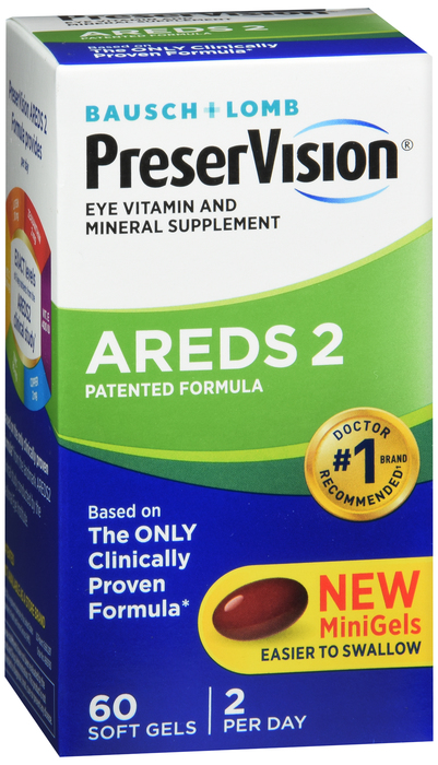 Case of 12-Preservision Areds 2 Formula Eye Vitamin Soft Gels 60 C