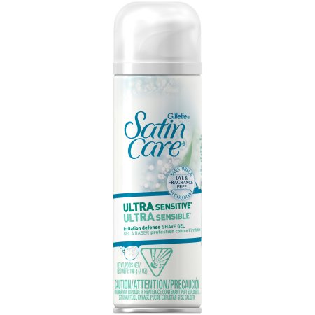 Gillette Satin Care Ultra Sensitive Shave Gel 7 oz . Spout Top Can