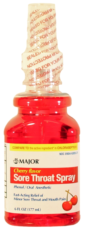 Sore Throat Cherry Spray 177 ml By Major Pharma Generic Chlorasept