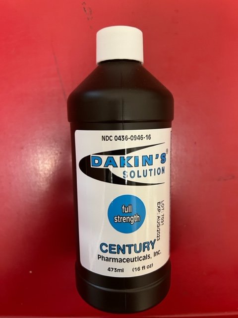 Case of 12-Dakins Full Strength Antiseptic Solution 0.5% 16 Oz by Century