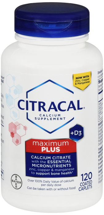 Case of 12-Citracal Maximum Caplet +D 315 Mg-250 Tab 120