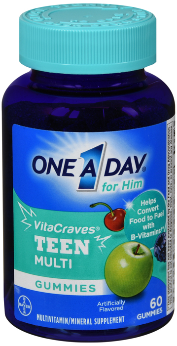 Case of 24-One-A-Day VitaCraves Vitamins, Teen for Him, Gummies - 60 gummies