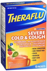 Theraflu Day Severe Cold  &  Cough 6 Count By Glaxo Smith Kline .