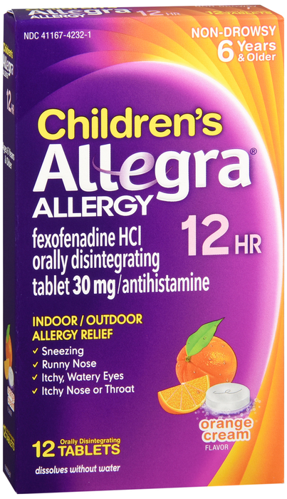 Allegra OTC Child 12Hr 30mg Tab 12 Count Case of 24 