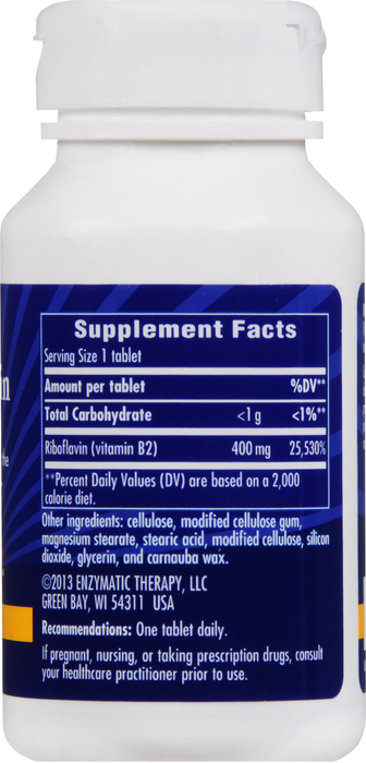 Pack of 12-Riboflavin 400 mg Tablet 30Ct Schwabe Tab 400 mg 30 By Schwabe North America USA 