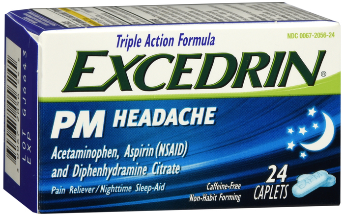 Case of 24-Excedrin PM Headache Caplet 24Ct