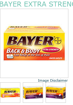 Bayer Aspirin Caplet Back Body 50Ct