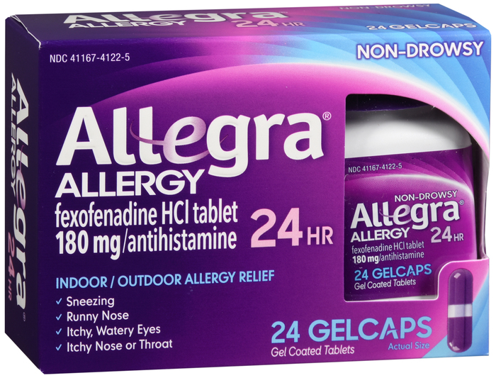 Allegra OTC 24Hr 180mg Gelcap 24 Count By Chattem Drug & Chem Co
