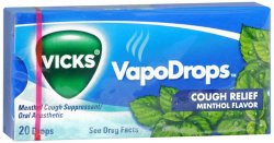 Vicks Cough Drop Box Menthol 20X20 Count By Procter  &  Gamble Dist 