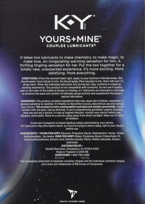 Case of 12-Ky Yours + Mine Couples Lubricant 3 Oz