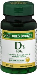 Nb D-400 IU 400 Unit Tab 100 By Nature's Bounty 