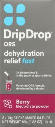 Drip Drop Berry Hydration 10G Powder 8 Count By Drip Drop