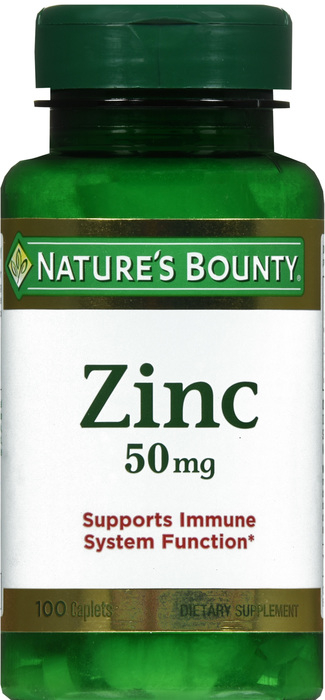 Case of 12-Natures Bounty Zinc Chelated Tablet 50mg 100 Count