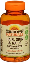 Hair Skin Nails Tablet 120 Count Sundown