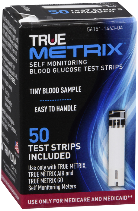 True Metrix Test Strip 50 Count Medi By Nipro Diagn Only for Medicare/Medical