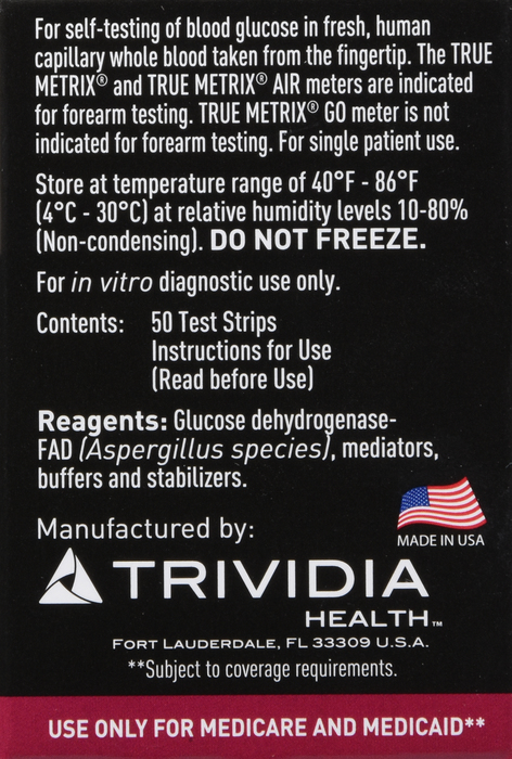 '.True Metrix Test Strip 50.'