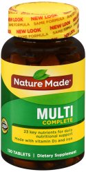 Nature Made Multivitamin Tablet 130 Count By Pharmavite