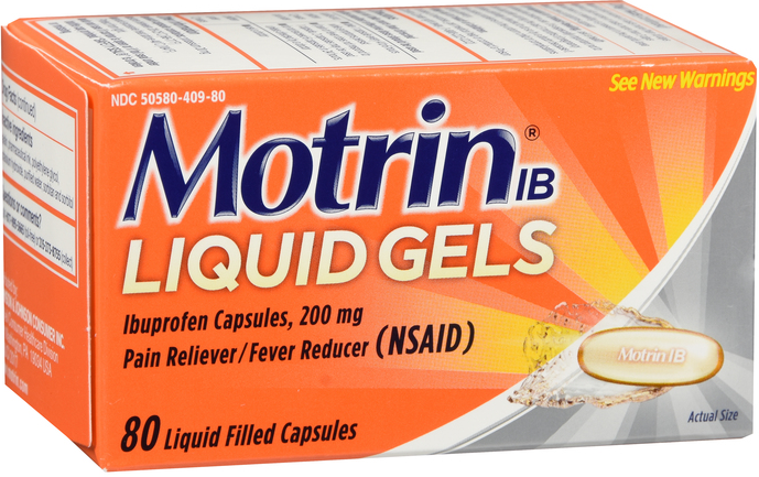 Case of 24-Motrin Ib Liquid Gels 80Ct