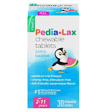 Case of 12-Fleet Pedia-Lax Watermelon Flavor Chewable Tablets - 30