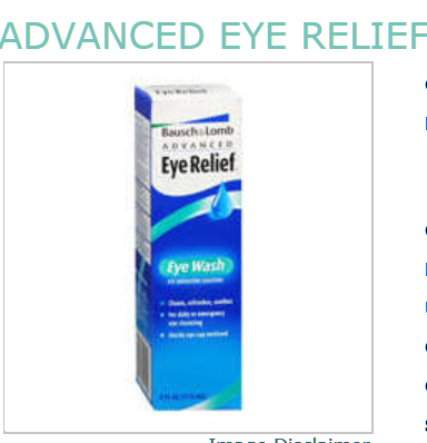 Case of 12-Bausch & Lomb Acvanced Eye Relief Eye Wash - 4 Fl oz Bo