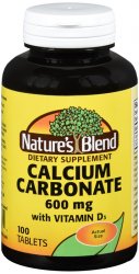 N/B Cal Carbonate 600 Mg-400 Tab 100 By National Vitamin Co