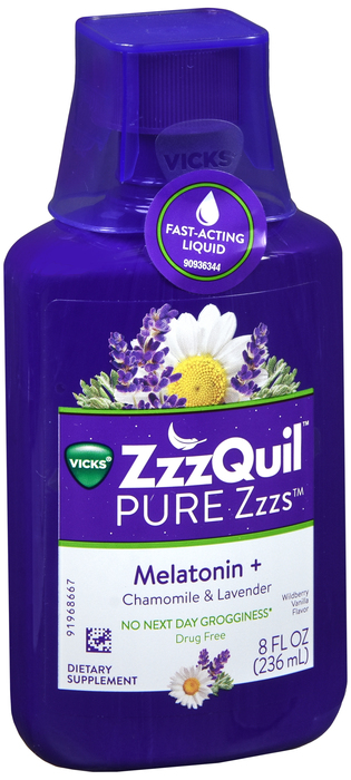 ZZZQUIL PURE ZZZS MELATONIN LQUID 8OZ BY P & G