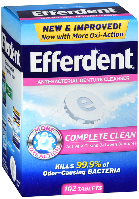 Efferdent Denture Cleanser Original 102ct By Medtech USA 